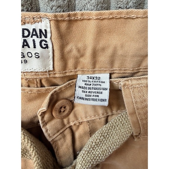 Jordan Craig Utility Cargos Mens 34x32 Khaki Tan Cotton Cargo Pants with Belt - Picture 4 of 7